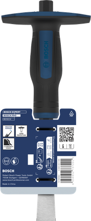 Đục phẳng chuyên dụng cho tường gạch Bosch PRO kèm tấm chắn bảo vệ tay.